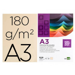 CARTULINA LIDERPAPEL A3 180G/M2 CREMA