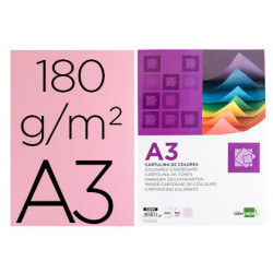 CARTULINA LIDERPAPEL A3 180G/M2 ROSA