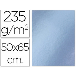 CARTULINA LIDERPAPEL 50X65 CM 235G/M2 METALIZADA PLATA