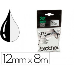 CINTA BROTHER MK-231 BLANCO-NEGRO 12MM LONGITUD 8 MT