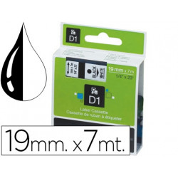 CINTA DYMO NEGRO-BLANCO 19MM X 7MT D1