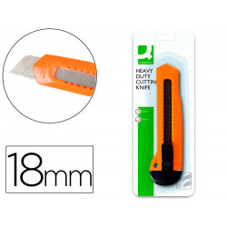 CUTER Q-CONNECT PLASTICO ANCHO CUCHILLA 18 MM XD-23 BLISTER 1 UNIDAD