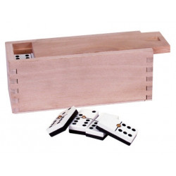 DOMINO SENIOR CAJA MADERA TAMAÑO DE LA FICHA 22X44MM