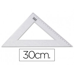 ESCUADRA LIDERPAPEL 30 CM PLASTICO CRISTAL