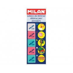 GOMA DE BORRAR MILAN 430-5 BLISTER DE 5 UNIDADES