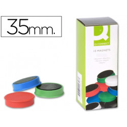 IMAN PARA SUJECION Q-CONNECT IDEAL PARA PIZARRAS MAGNETICAS35 MM COLORES SURTIDOS CAJA DE 10 UNIDADE