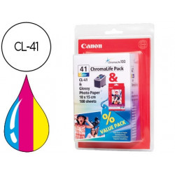 INK-JET CANON IP1200 1300 1600 2200 MP150 160 170 450 460 JX200 500 TRICOLOR CL-41