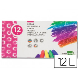 LAPICES CERA SEMI BLANDA LIDER PAPEL CAJA DE 12 UNIDADES COLORES SURTIDOS