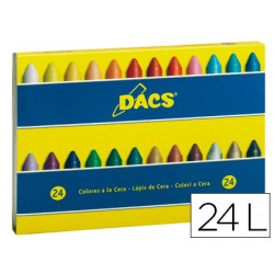 LAPICES CERA DACS CAJA DE 24 COLORES SURTIDOS