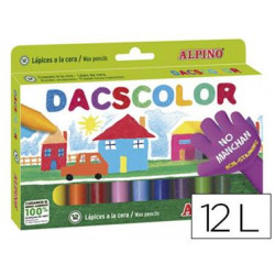 LAPICES CERA DACSCOLOR CAJA DE 12 COLORES