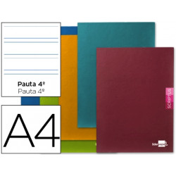 LIBRETA LIDERPAPEL SCRIPTUS A4 48 HOJAS 90G/M2 PAUTA 4ª 3.5MM CON MARGEN 