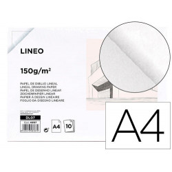 PAPEL DIBUJO LIDERPAPEL 210X297MM 150G/M2 SIN RECUADRO PACK DE 10 HOJAS