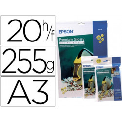 PAPEL EPSON PREMIUM GLOSSY PHOTO PAPER 255 GR PACK DE 20 HOJAS