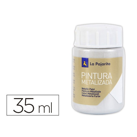 PINTURA METALIZADA LA PAJARITA PLATA 35 ML