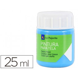 PINTURA PARA TELA LA PAJARITA AZUL CYAN 25 ML