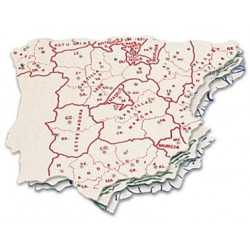 PLANTILLA LIDERPAPEL MAPA ESPAÑA PLASTICO 15X12,5 CM BOLSA DE 3 UNIDADES