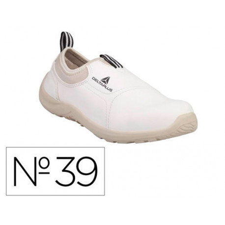 ZAPATOS DE SEGURIDAD DELTAPLUS MICROFIBRA PU SUELA PU MONO-DENSIDAD COLOR BLANCO TALLA 39