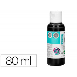 PINTURA ACRILICA LIDERPAPEL BOTE DE 80 ML NEGRO