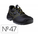 ZAPATOS DE SEGURIDAD DELTAPLUS PIEL CRUPON PIGMENTADA SUELA PU BI DENSIDAD COLOR NEGRO TALLA 47