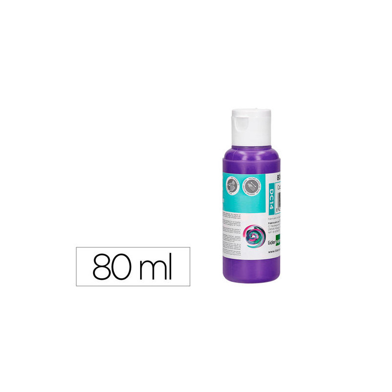 PINTURA ACRILICA LIDERPAPEL BOTE DE 80 ML VIOLETA