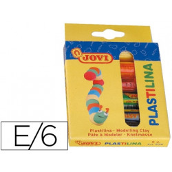 PLASTILINA JOVI ESTUCHE DE 6 BARRAS COLORES SURTIDOS