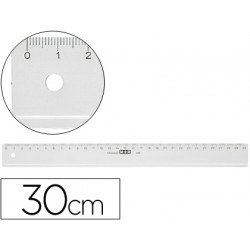 REGLA M+R 30 CM PLASTICO TRANSPARENTE