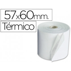 ROLLO SUMADORA TERMICO Q-CONNECT 57 MM ANCHO X 60 MM DIAMETRO SIN BISFENOL A