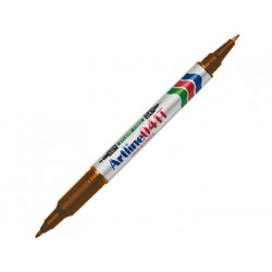 ROTULADOR ARTLINE MARCADOR PERMANENTE EK-041T MARRON -DOBLE PUNTA 0.4 Y 1.0 MM