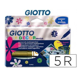 ROTULADOR GIOTTO DECOR METAL CAJA DE 5 ROTULADORES