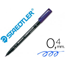 ROTULADOR STAEDTLER LUMOCOLOR RETROPROYECCION PUNTA DE FIBRA PERMANENTE 313-3 AZUL PUNTA SUPER FINA 