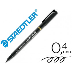 ROTULADOR STAEDTLER LUMOCOLOR RETROPROYECCION PUNTA DE FIBRA PERMANENTE 313-9 NEGRO PUNTA SUPER FINA