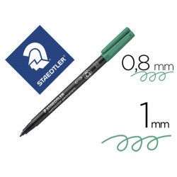 ROTULADOR STAEDTLER LUMOCOLOR RETROPROYECCION PUNTA DE FIBRAPERMANENTE 317-5 VERDE PUNTA MEDIA REDON