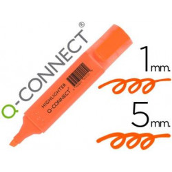 ROTULADOR Q-CONNECT FLUORESCENTE NARANJA PUNTA BISELADA