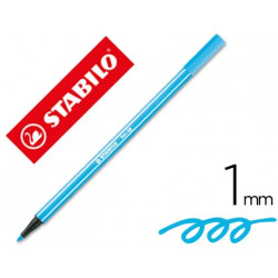 ROTULADOR STABILO ACUARELABLE PEN 68 AZUL CELESTE PUNTA GRUESA 1 MM