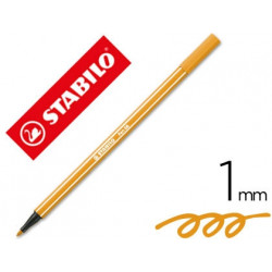 ROTULADOR STABILO ACUARELABLE PEN 68 NARANJA PUNTA GRUESA 1 MM