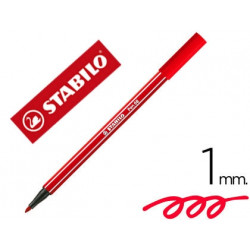 ROTULADOR STABILO ACUARELABLE PEN 68 ROJO CARMIN PUNTA GRUESA 1 MM