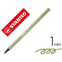 ROTULADOR STABILO ACUARELABLE PEN 68 VERDE HOJA PUNTA GRUESA 1 MM