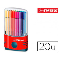 ROTULADOR STABILO PUNTA DE FIBRA PEN 68 COLOR PARADE ESTUCHE DE 20 UNIDADES COLORES SURTIDOS