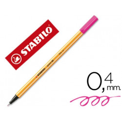 ROTULADOR STABILO PUNTA DE FIBRA POINT 88 ROSA PUNTA FINA 0,4 MM