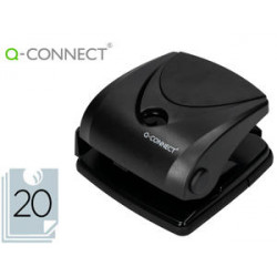 TALADRADOR Q-CONNECT KF01234 NEGRO ABERTURA 2 MM CAPACIDAD 20 HOJAS