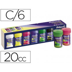 TEMPERA PELIKAN ESCOLAR 25 ML CAJA 6 COLORES SURTIDOS