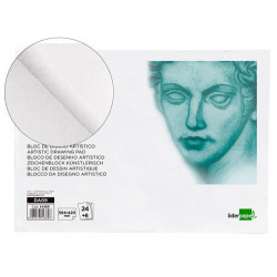 BLOC DIBUJO LIDERPAPEL ARTISTICO ENCOLADO 594X420MM 24+6 HOJAS 120G/M2 SIN RECUADRO