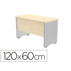 MESA OFICINA ROCADA SERIE WORK 120X60 CM ACABADO AW04 BLANCO/BLANCO