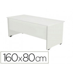 MESA OFICINA ROCADA SERIE WORK 160X80 CM ACABADO AW04 BLANCO/BLANCO