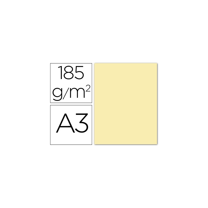 CARTULINA GUARRO DIN-A3 CREMA 185GRS.