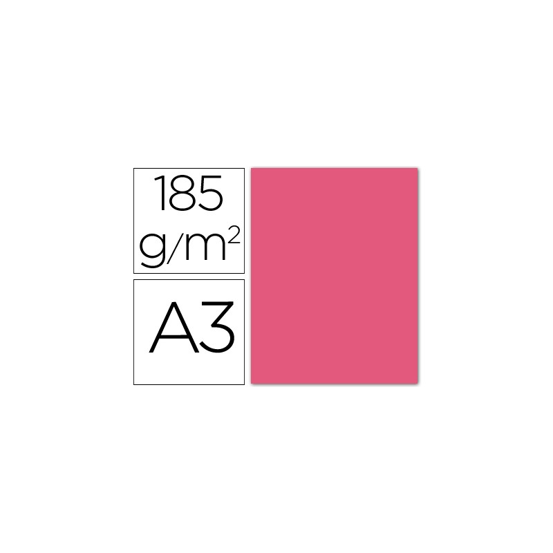 CARTULINA GUARRO DIN-A3 FUCSIA 185GRS.