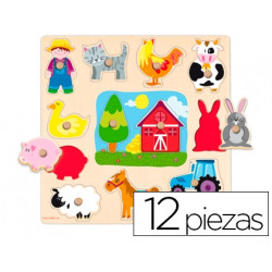 PUZZLE DISET SILUETAS GRANJA 12 PIEZAS