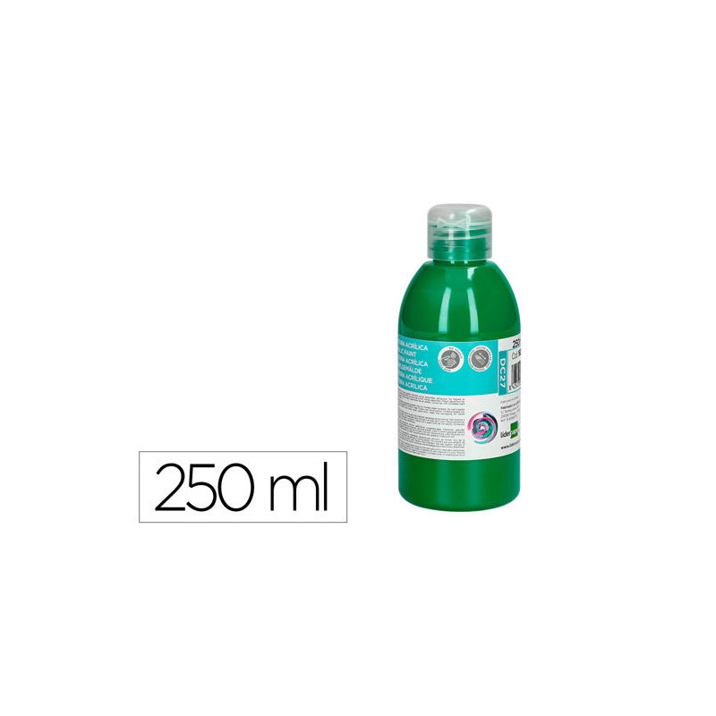 PINTURA ACRILICA LIDERPAPEL BOTE DE 250 ML VERDE OSCURO