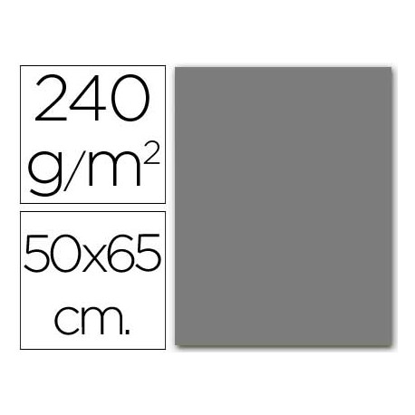 CARTULINA LIDERPAPEL 50X65 CM GRIS 240 GR UNIDAD