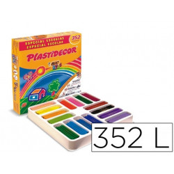 LAPICES CERA PLASTIDECOR SCHOOL PACK DE 352 UNIDADES COLORES SURTIDOS 16 X COLOR